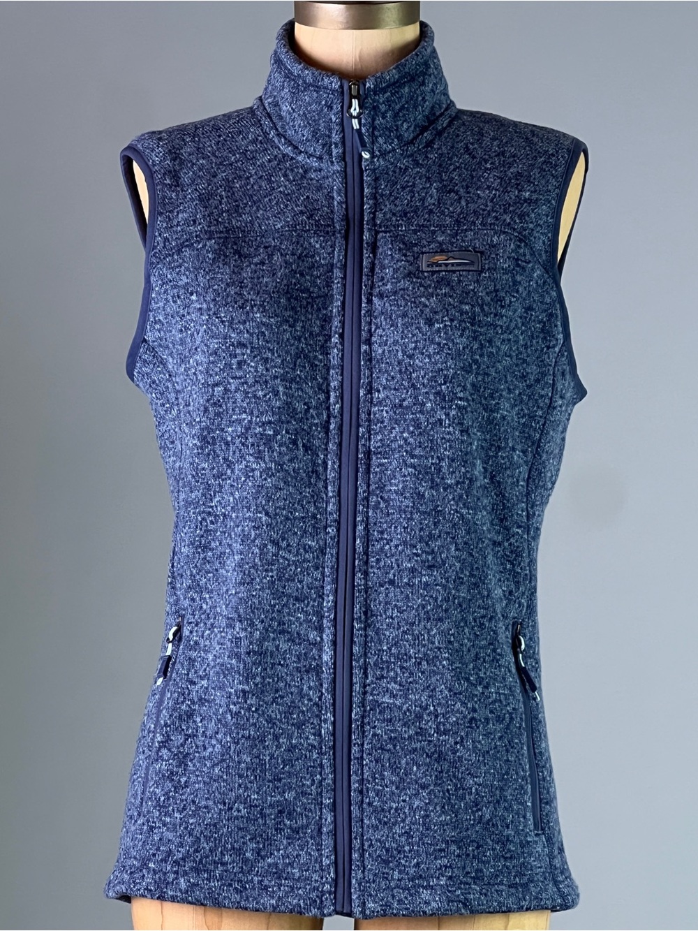 NWOT Orvis Blue Heather Sweater Fleece Full Zip Vest Size Small